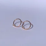 Earrings rings thiny with mini crystals gold plated silver 2
