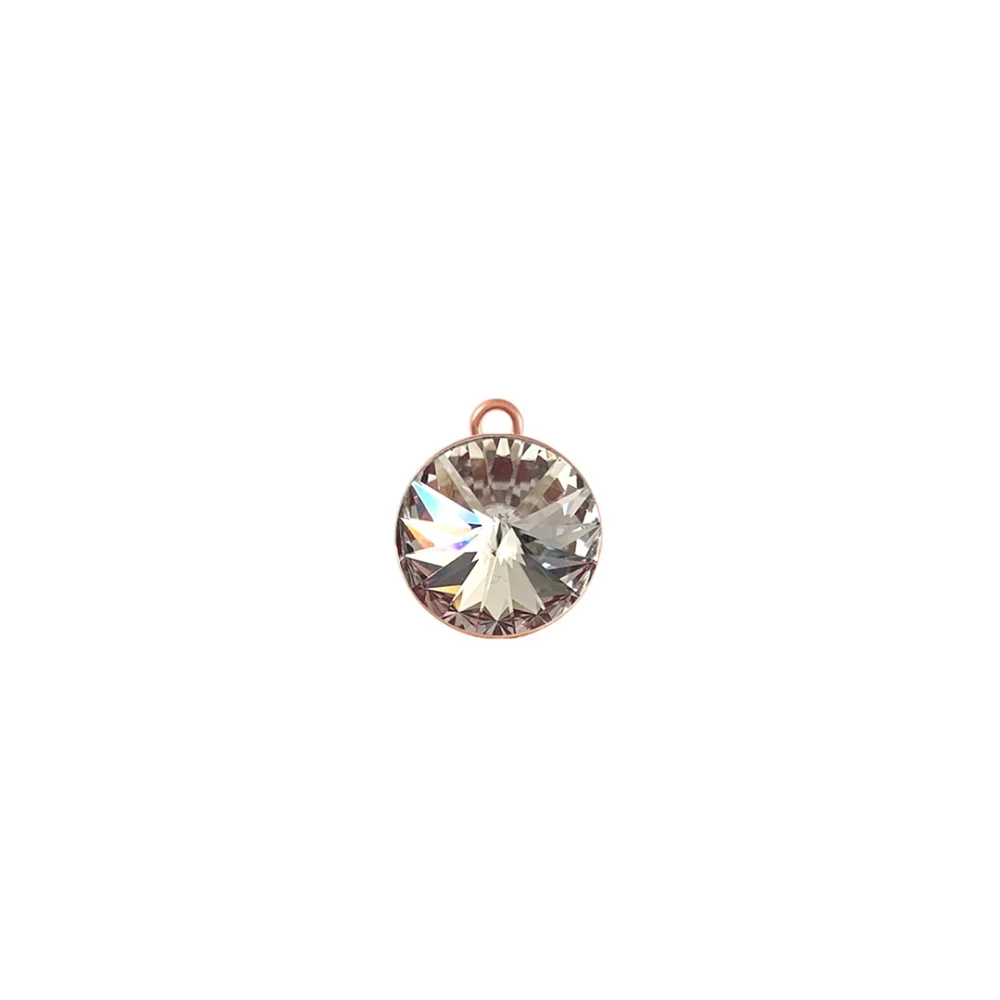 Silver gold plated DagnyLuxe pendant with large crystal