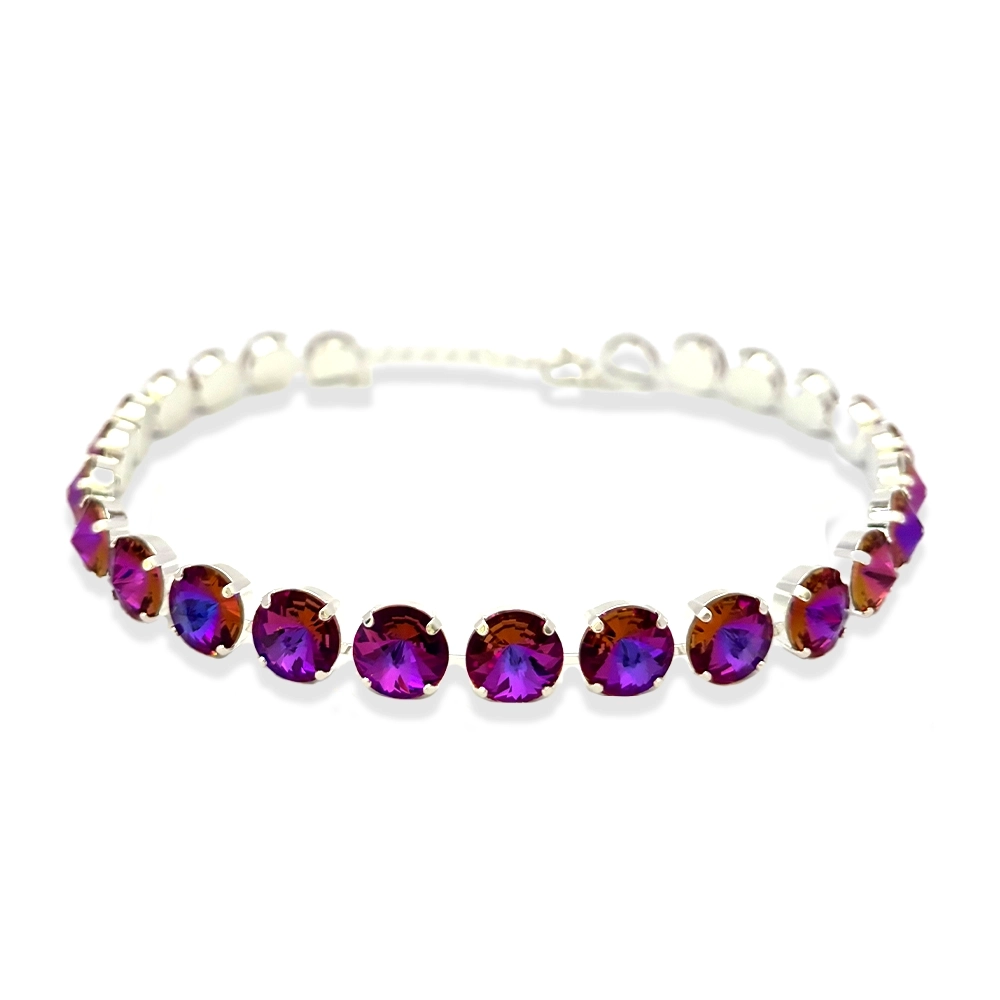 DagnyLuxe crystal necklace Tears of the Witch violet purple