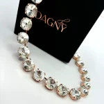 Necklace “Skyscrapers of Dubai” with premium Austrian 12mm crystals model 2
