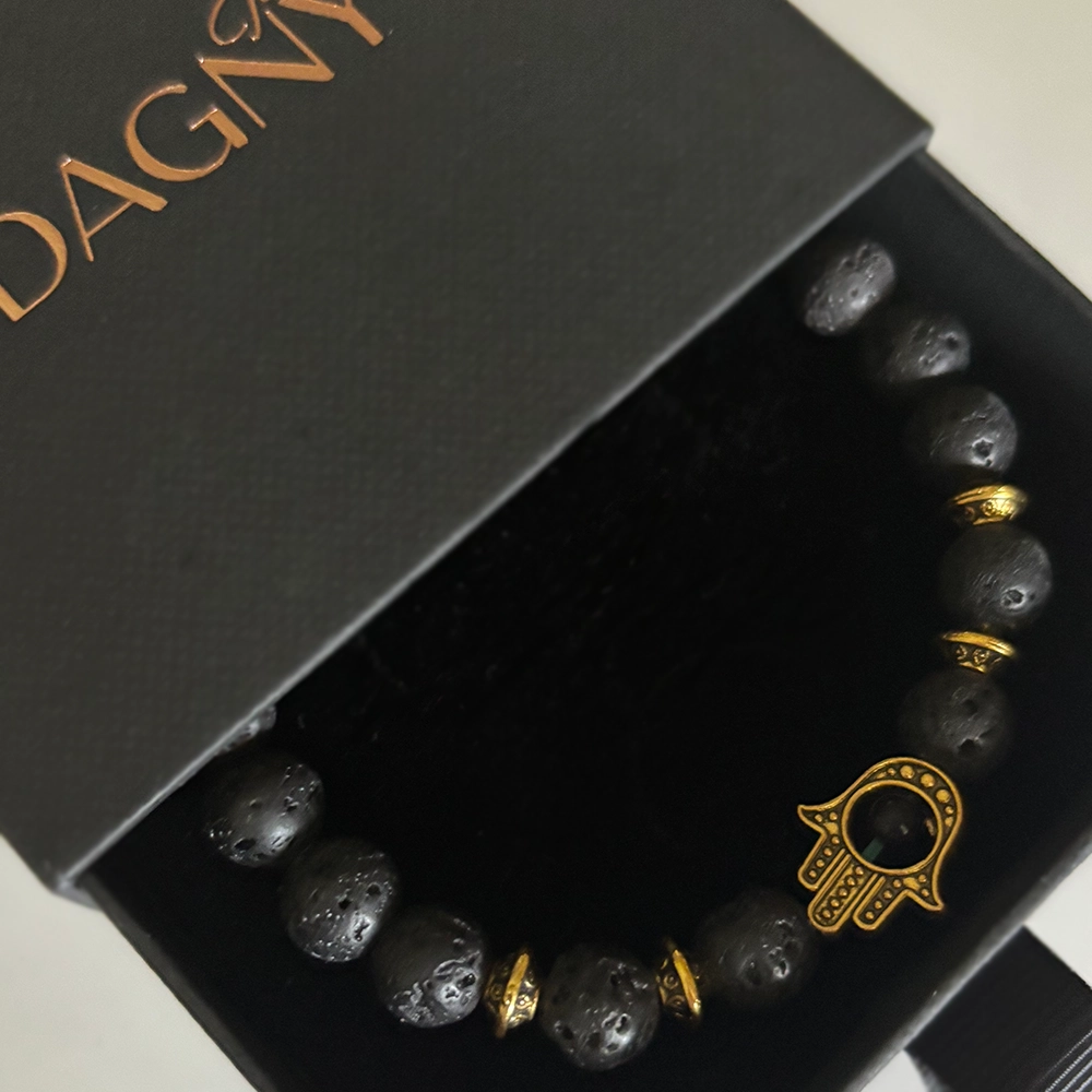Lava stone bracelet Dagnyluxe jewellery 2