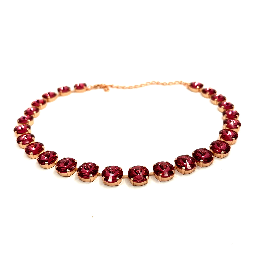 DagnyLuxe crystal necklace Old money with pink crystals 2