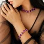 Silver plated bracelet with premium Austrian crystals “Tears of the Witch”
