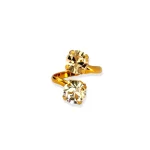 Adjustable ring with premium Austrian crystals “Sweet apricot” model