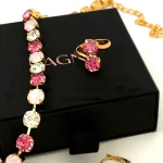 Adjustable ring with premium Austrian crystals “Princess” model