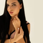 Adjustable ring with premium Austrian crystals “Princess” model