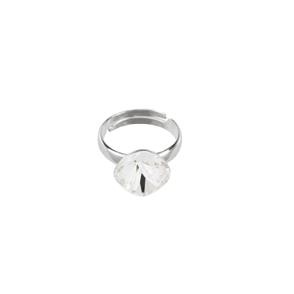 Adjustable silver ring with 1 crystal “Skyscrapers of Dubai” 2