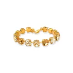 Bracelet with crystals “Sweet apricot” light peach color