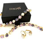 Bracelet “Lavender field” with premium Austrian crystals model 2