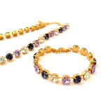 Bracelet “Lavender field” with premium Austrian crystals model