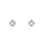 Gold plated silver stud earrings with premium Austrian crystals Skyscrapers of Dubai 8mm model e