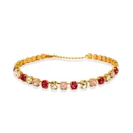 Crystal necklace “Princess” with pink shades crystals
