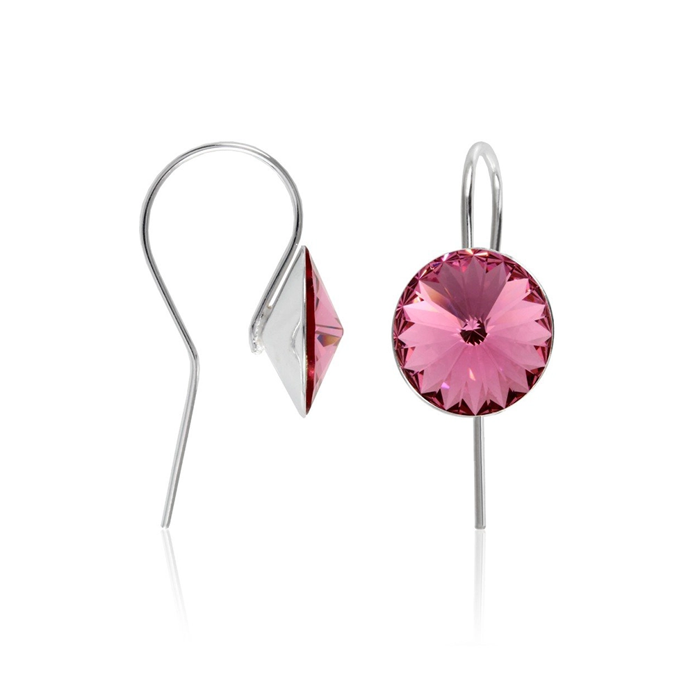 Silver earrings with crystals "Femininity"