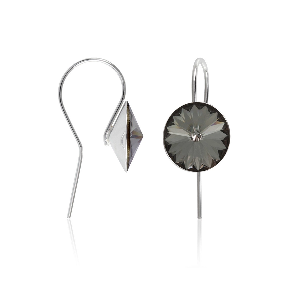 Silver earrings with crystals "Arabian Night"