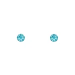 Silver stud earrings with crystals “Spring waters” 5mm