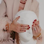 Adjustable ring with 2 premium Austrian crystals “Princess”
