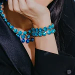 Gold plated bracelet with crystals “The secret of the lagoon” 1